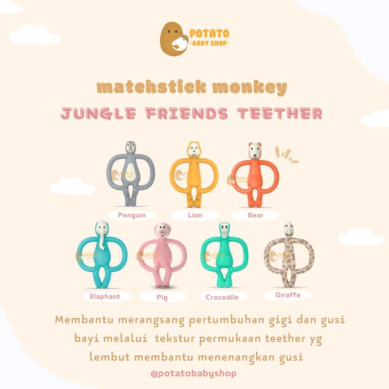 Matchstick Monkey Animal Teether