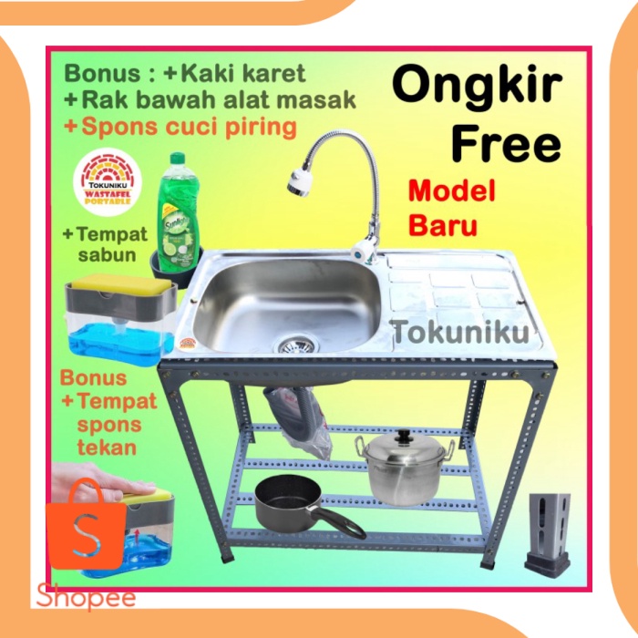 Wastafel Portable Bak Cuci Tangan Portable Tempat Cuci Piring Panjang