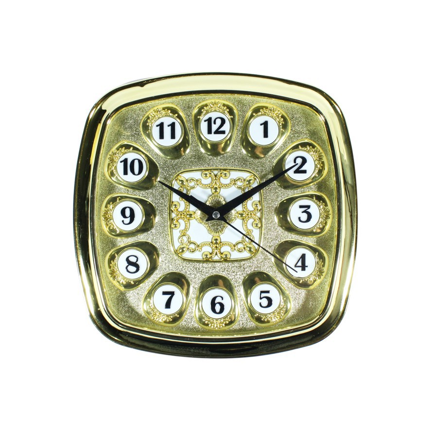 Jam Dinding Classic Vintage Elegan Gold Free Baterai