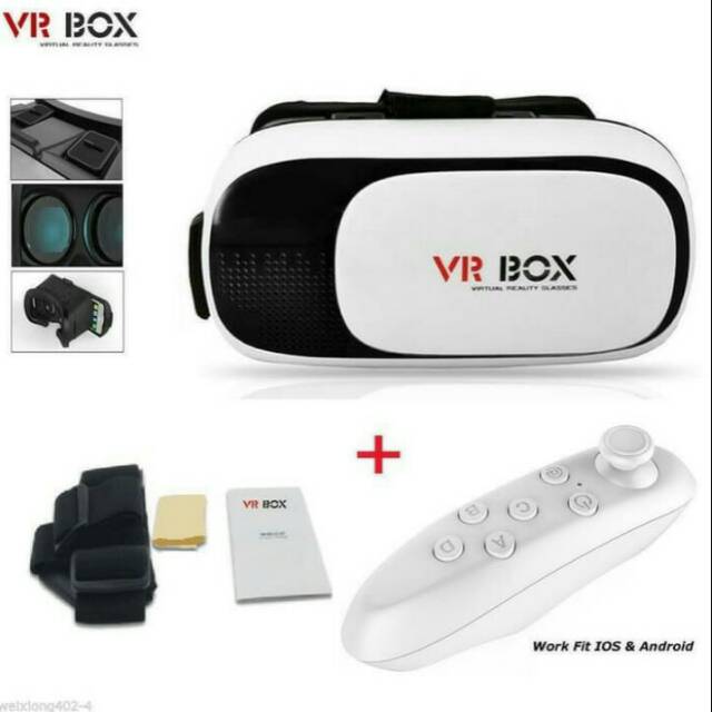 VR/Virtual reality box 2.0 kaca mata 3D + remote bluetooth