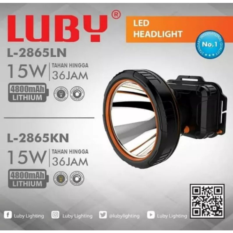 Senter Kepala Luby 2865(Kuning/Putih)