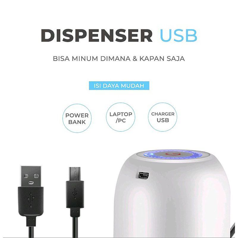 Pompa Galon Elektrik USB Rechargeable  Dispenser Air Minum