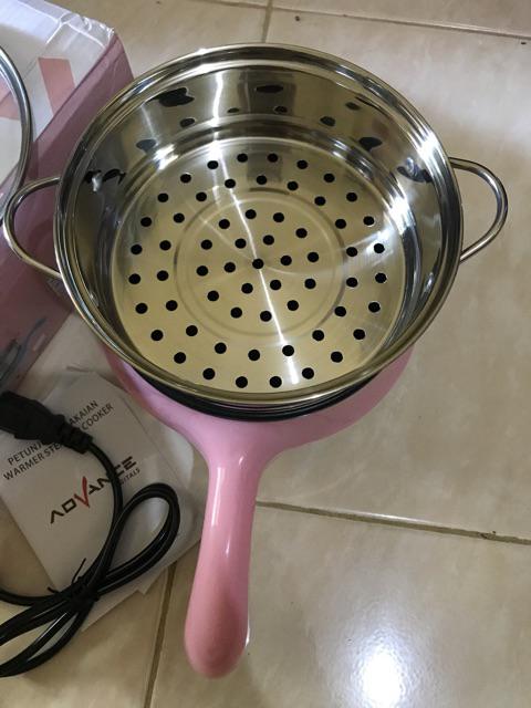 Panci Elektrik 18cm 1.5l Serbaguna Portable Kukus Pan Listrik Murah
