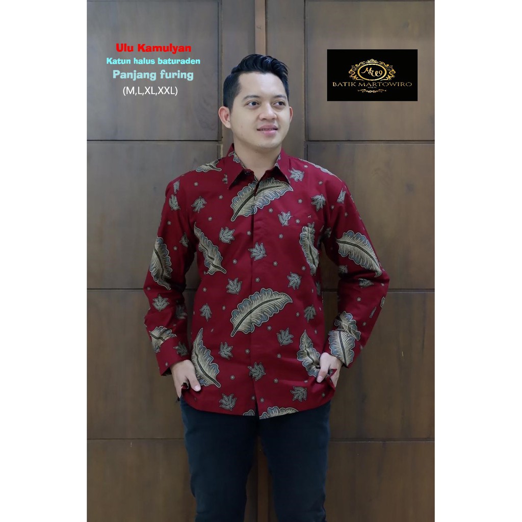 ULU KAMULYAN Batik Pria Full Furing Bahan Katun Halus Baturaden