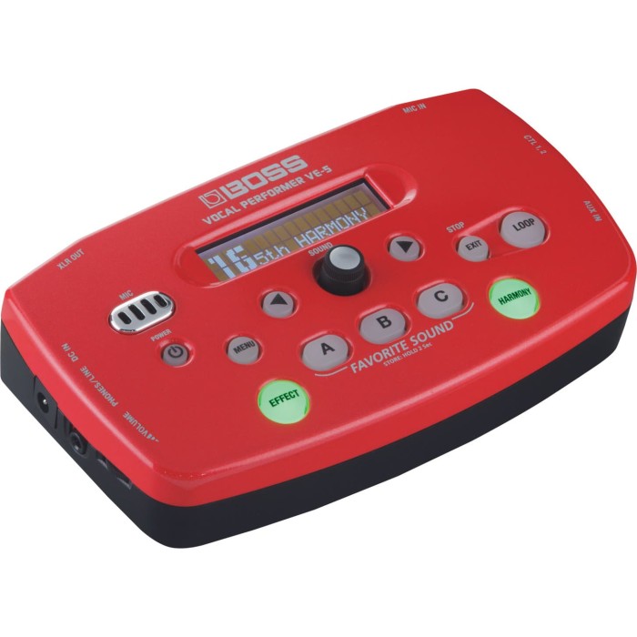 Twin Pedal Boss VE-5-RD Voice Performer Red / Efek Vocal Boss