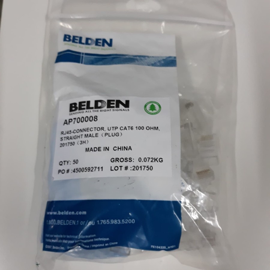 KONEKTOR RJ45 CAT 6 BELDEN ORIGINAL