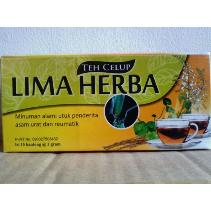 

Teh Celup Lima Herba - Untuk Asam Urat Dan Rematik