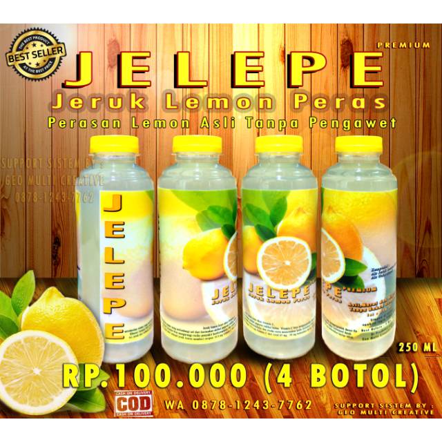 

JELEPE (jeruk lemon peras) 4 Botol