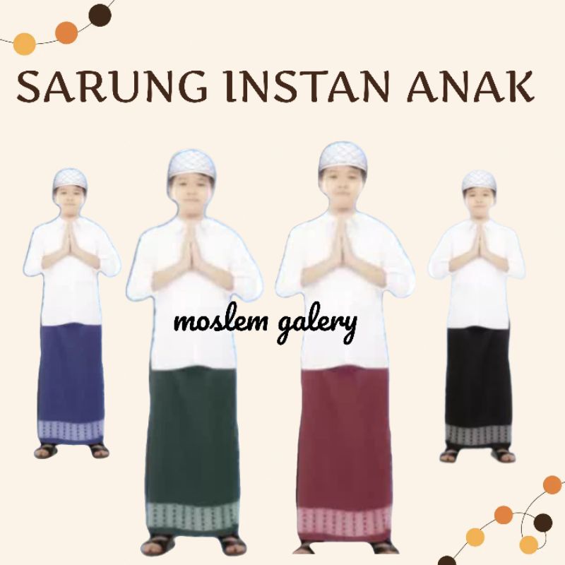 Sarung instan anak model rok