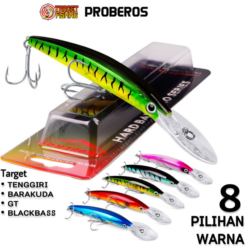 Umpan Trolling Tenggiri PROBEROS 12,5cm 4 Meter - Minnow Troling Laut Muara Mirip Lure Yozuri