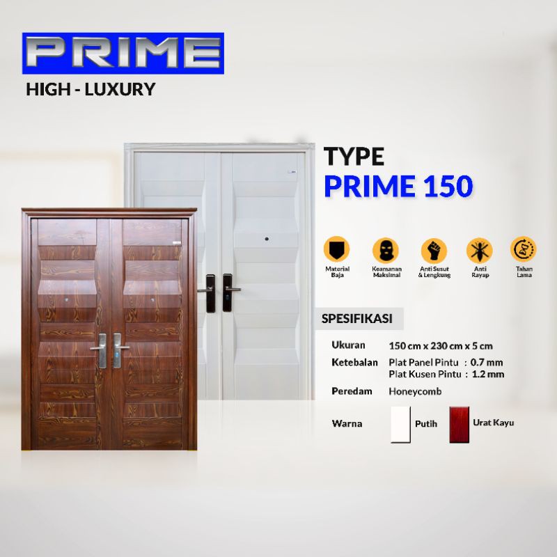 Pintu Baja JBS FORTRESS PRIME 150x230x5 / Double Door