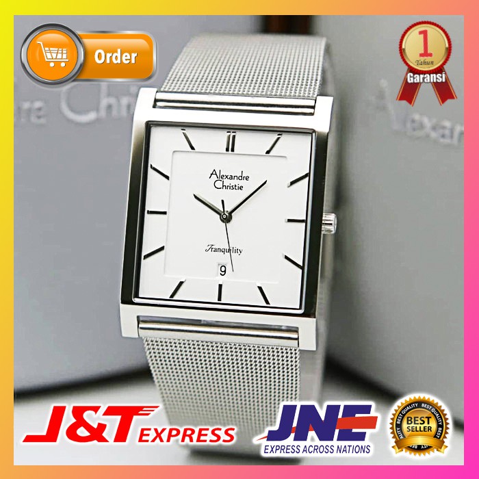 JAM TANGAN ALEXANDRE CHRISTIE PRIA COWOK AC 8629 SILVER JAM ALEXANDER CHRISTIE ORIGINAL TERMURAH