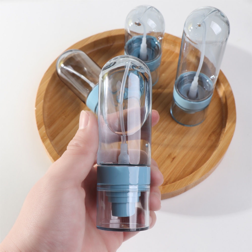 Botol Semprot Kosong Isi Ulang 30 / 50 / 100ml Transparan Dengan Pompa Reusable Untuk Travel