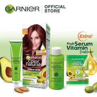  Garnier  Color Naturals Creme  Riche  6 64 Cat Rambut  Merah 