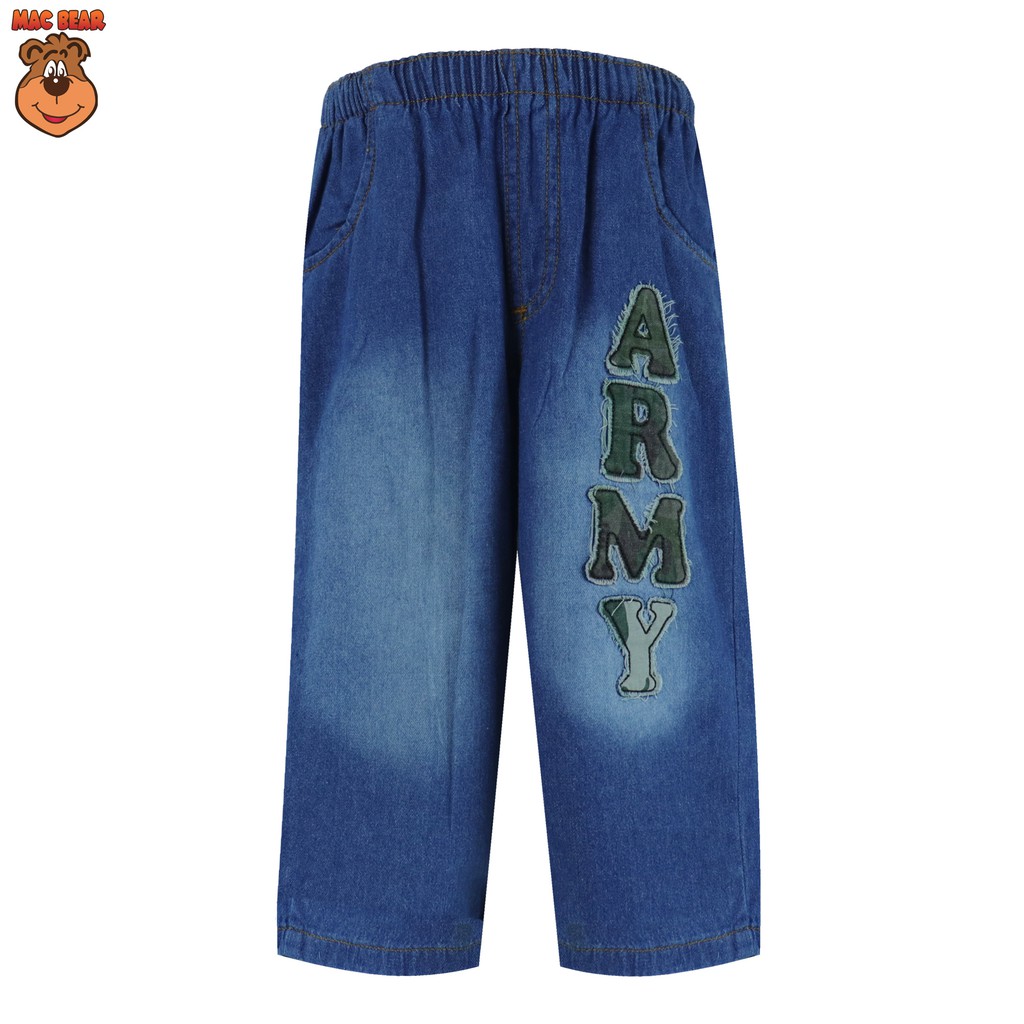 MacBear Kids Celana  Panjang Anak Jeans  Army Boy Usia 6  