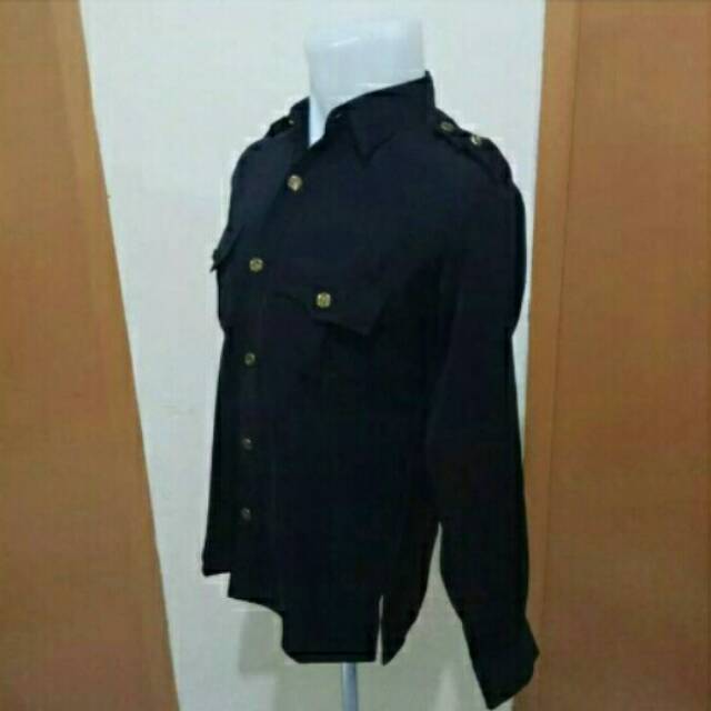 baju safari security lengan panjang