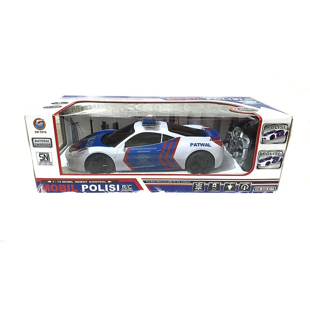 SW868-R17 - Mainan RC Mobil Police Ferarry Sedan Polisi Forary SW 868 - R17
