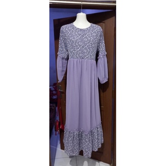 Gamis Ceruty Bunga Tulip