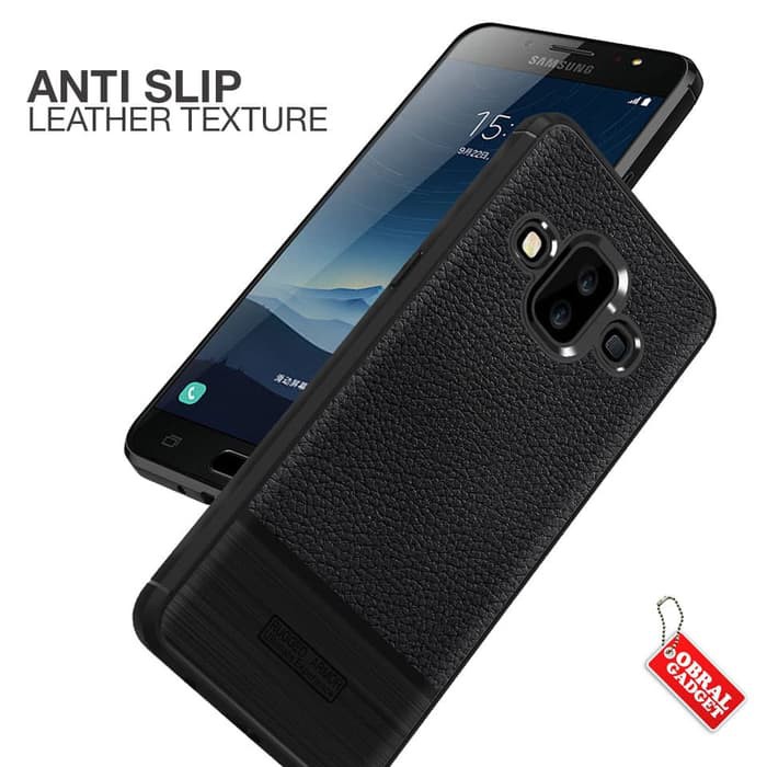 Soft Leather Case Samsung J7 Duo 2018 Softcase Silikon Casing Cover