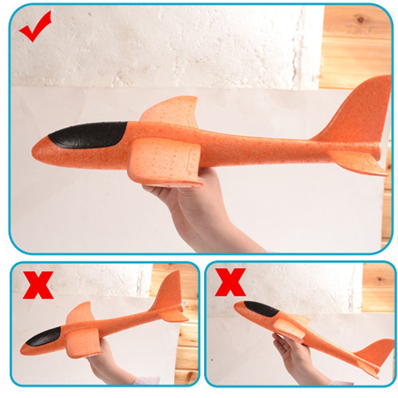 GOROCK Mainan Pesawat DIY Hand Throw Foam Aeroplane Flying Glider Planes - TY0310 - Mix Color