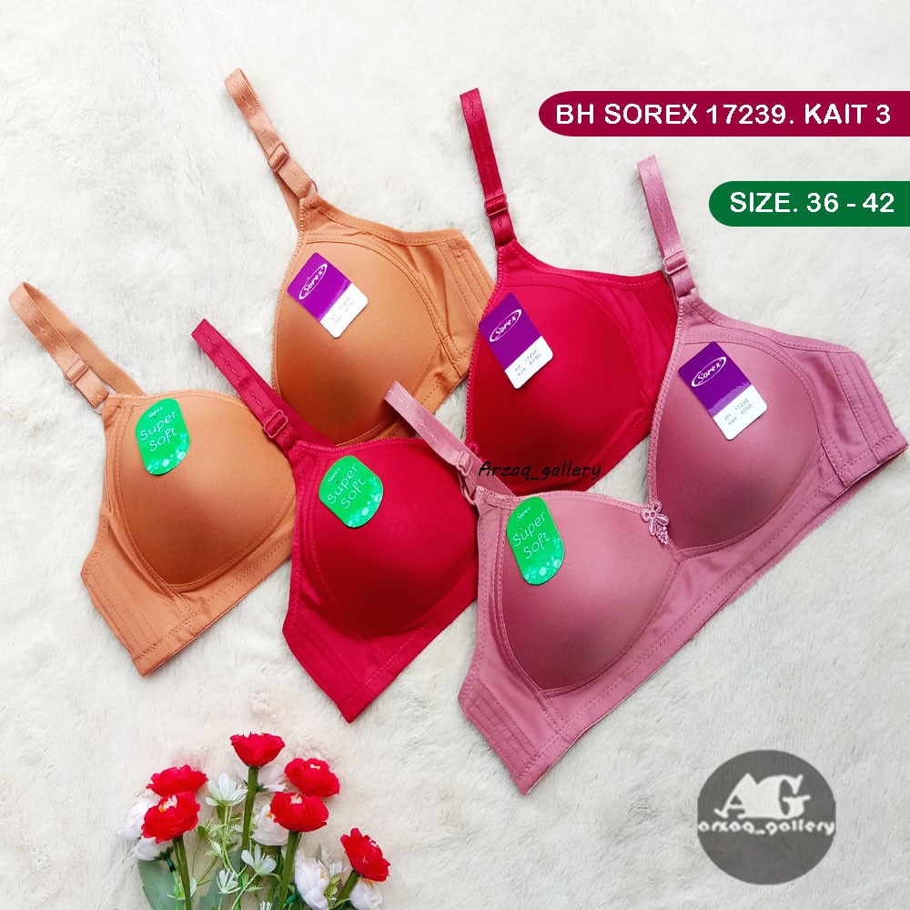 BH SOREX 17239 | Bra Wanita Sorex | Bh Busa Tanpa Kawat Kancing 3 | Bra | Pakaian Dalam Wanita | Bh | Sorex