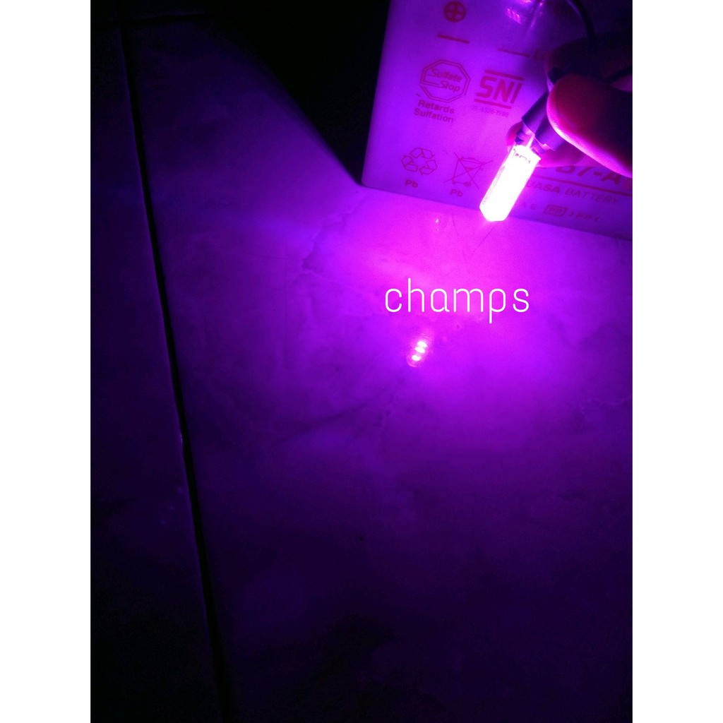 Lampu Senja Motor Mobil Ungu T10 Kilometer Sein LED Luminos Sepasang terlaris