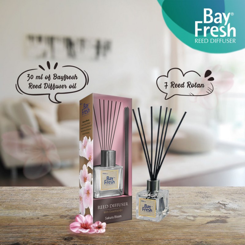 Bayfresh Reed Diffuser Pengharum Ruangan + Refill - Sakura Bloom