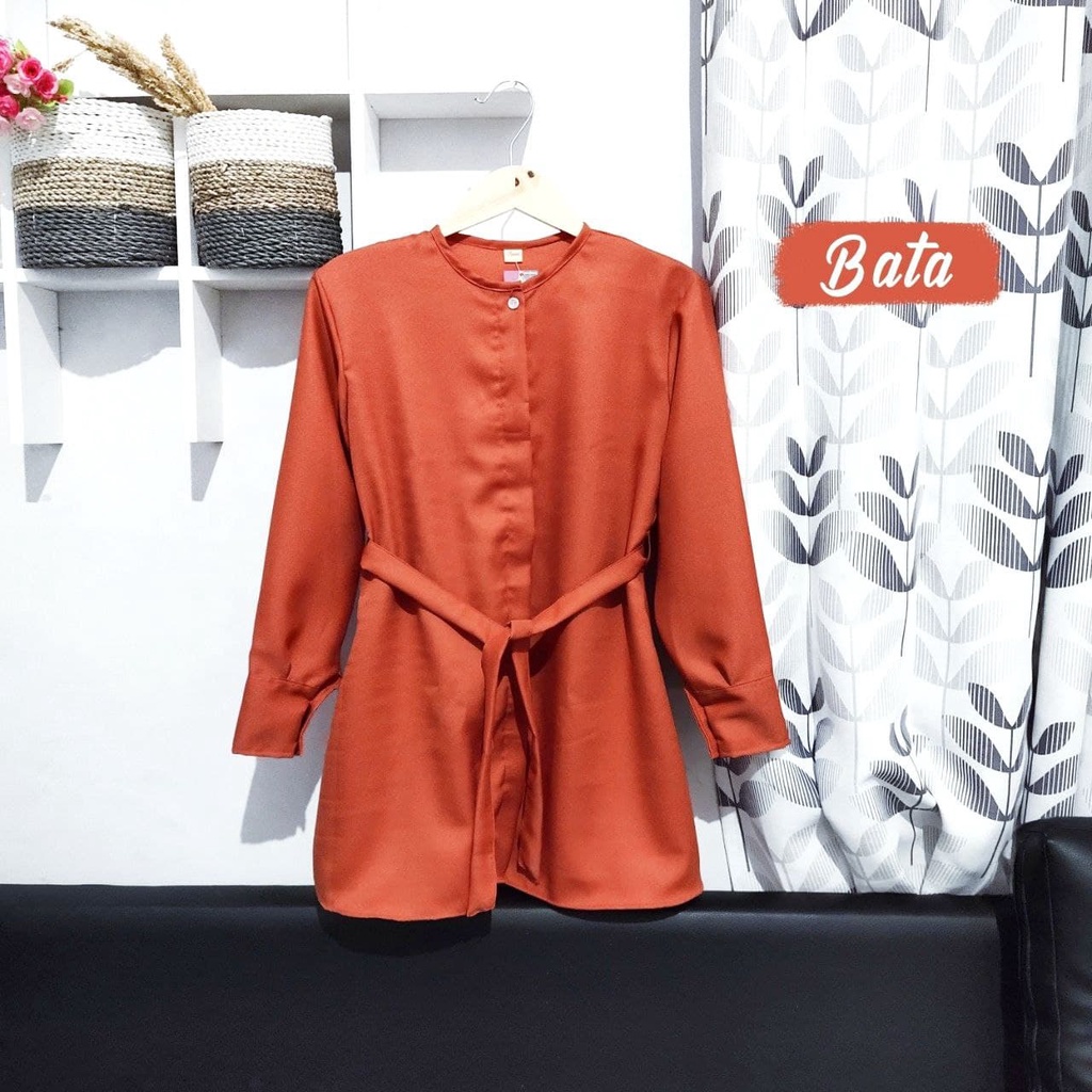 TM 13- COD Kemeja Tunik wanita busui atasan Jumbo cewek fit XL ld 110 panjang muslim ibu murah