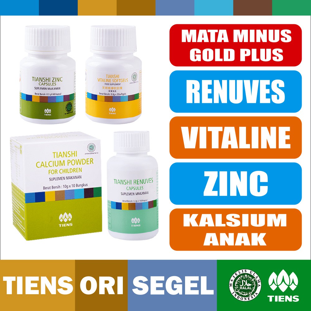 Tiens Tianshi Paket Mata Minus Gold Plus Renuves Vitaline Zinc Calcium For Children Indonesia