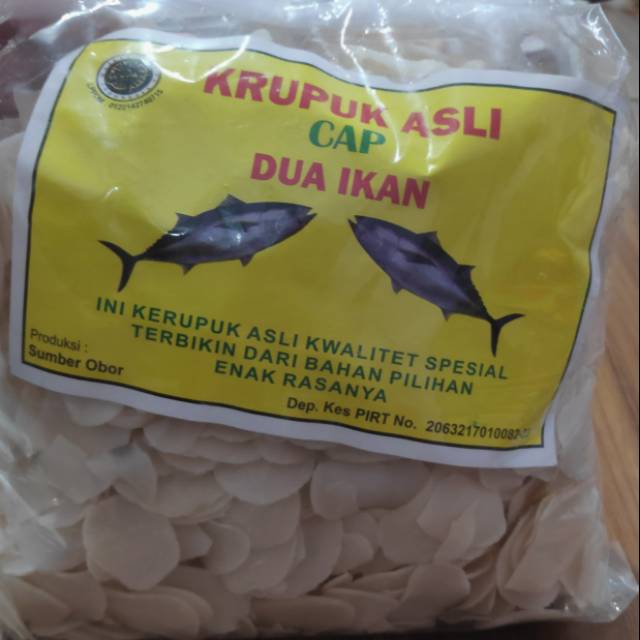 

Kerupuk asli cap dua ikan