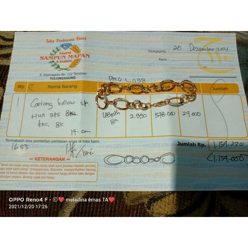 kalung pesanan kak asih