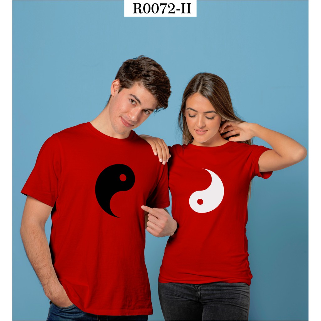 YING YANG  KAOS COUPLE  BAJU  DISRO MURAH T SHIRT BAHAN  100 