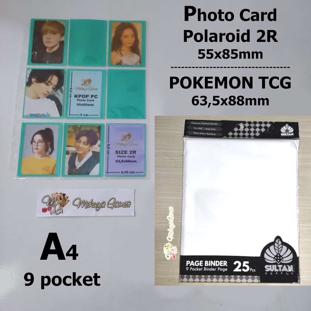 

Sultan 9-pocket 9p Page A4 67x92mm Pokemon Magic KPop PC Sport Card