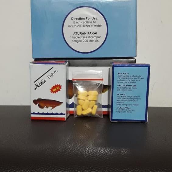 OPEN SALE OBAT VITAMIN IKAN ARWANA MERK HOBBIES ANTI STRESS TAMBAH NAFSU MAKAN.