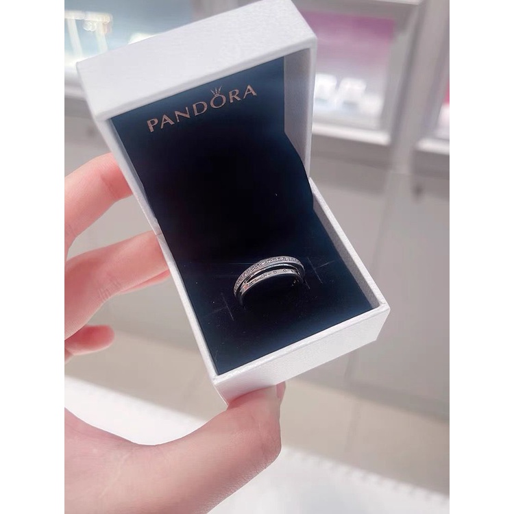 Pandora Cincin Sterling Silver 925 Dengan Cubic Zirconia Untuk Wanita