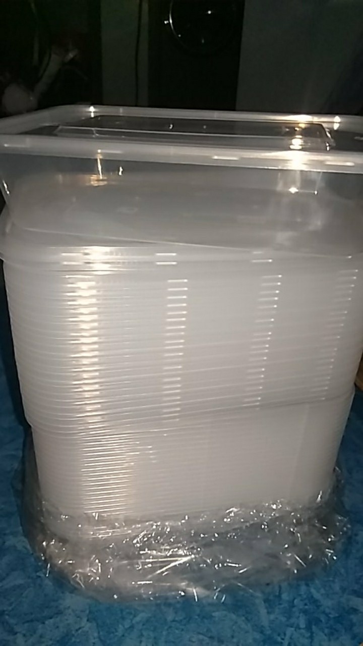 Kotak Makan Tahan Microwave | Thinwall 500ml Food Container | Tempat Kotak Makanan Plastik