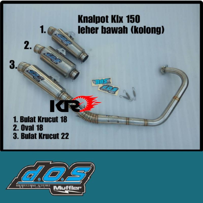 [100% Original] Knalpot DOS KLX D-Tracker Kolong Semi Kompetisi