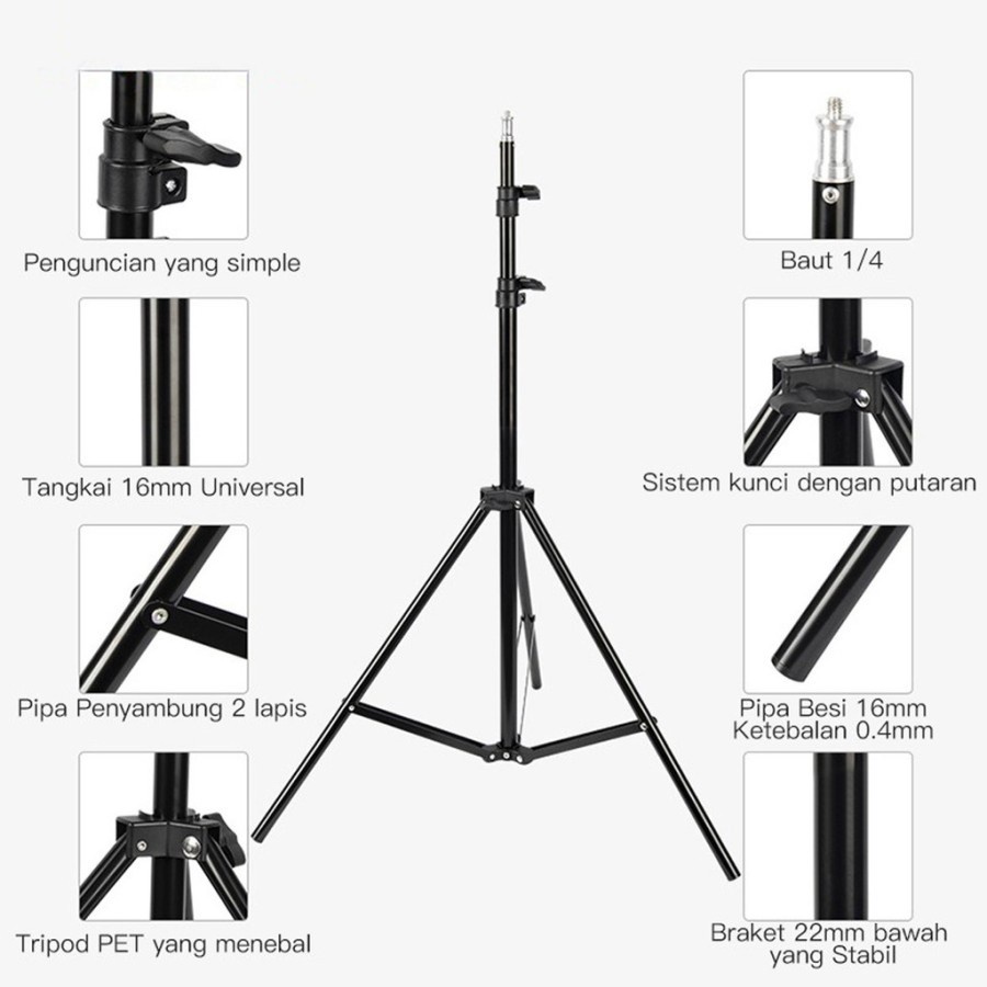 Tripod Camera Light Stand Camera Mobile 2.1 Meter