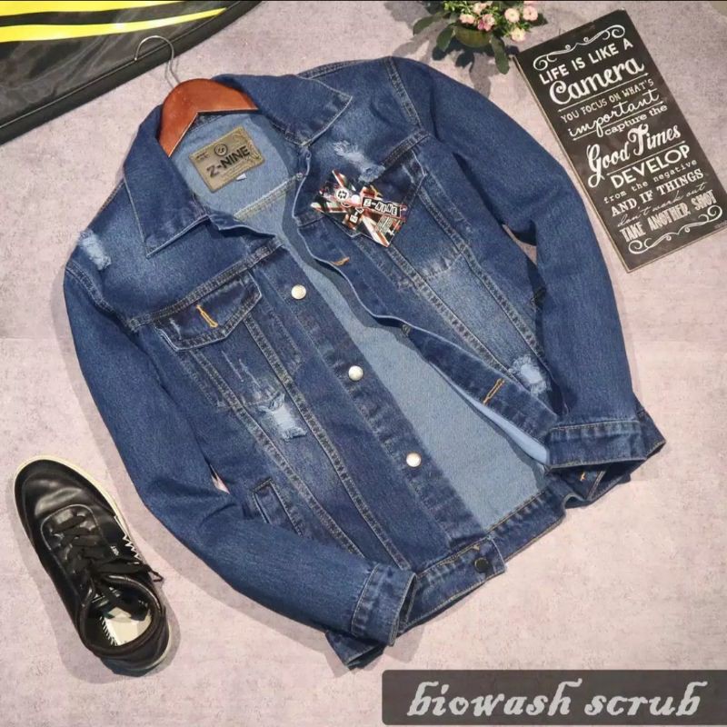 JAKET JEANS STYLE DESTROYED JAKET JEANS SOBEK