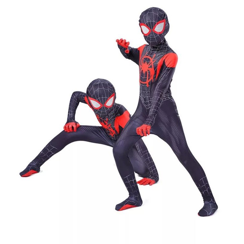 Kostum Spiderman  Anak dan Dewasa  Hitam  good ok