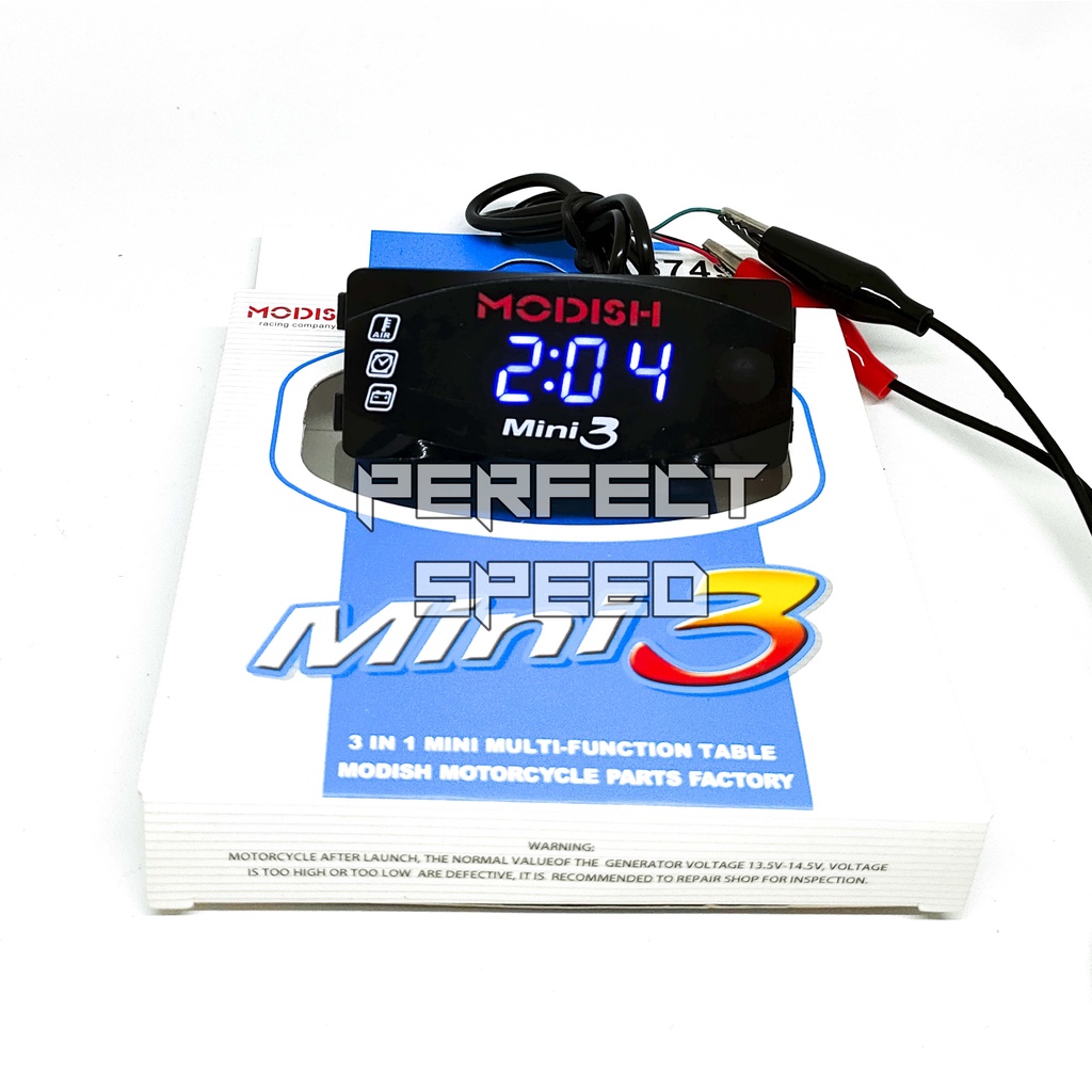 VOLTMETER AKI MOTOR DIGITAL 3IN1 VOLTAGE/TEMPERATUR/TIME BISA UNTUK SEMUA MOTOR
