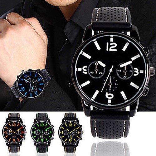 Ready stock Jam Tangan Olahraga Pria Quartz Analog Tali Ready stock Jam Tangan Olahraga Pria Quartz Analog Tali