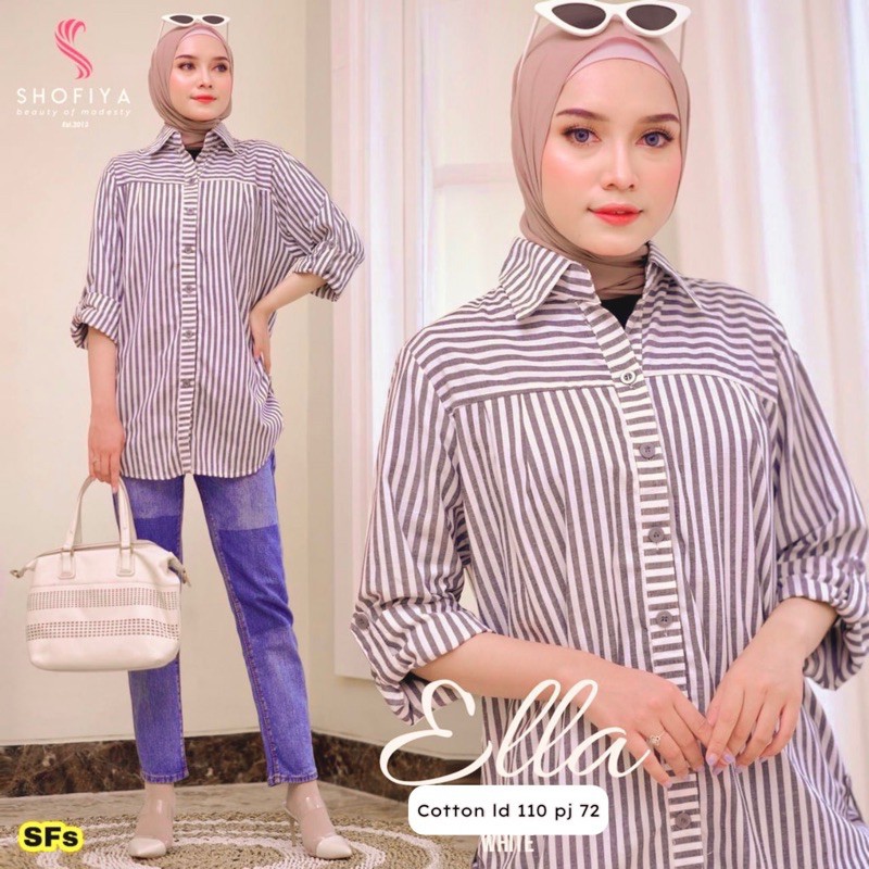 KEMEJA SALUR KATUN PREMIUM//ELLA TUNIK SALUR