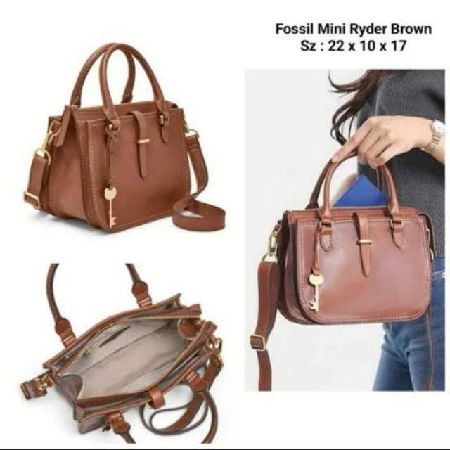 Tas fossil - Ryder mini satchel brown