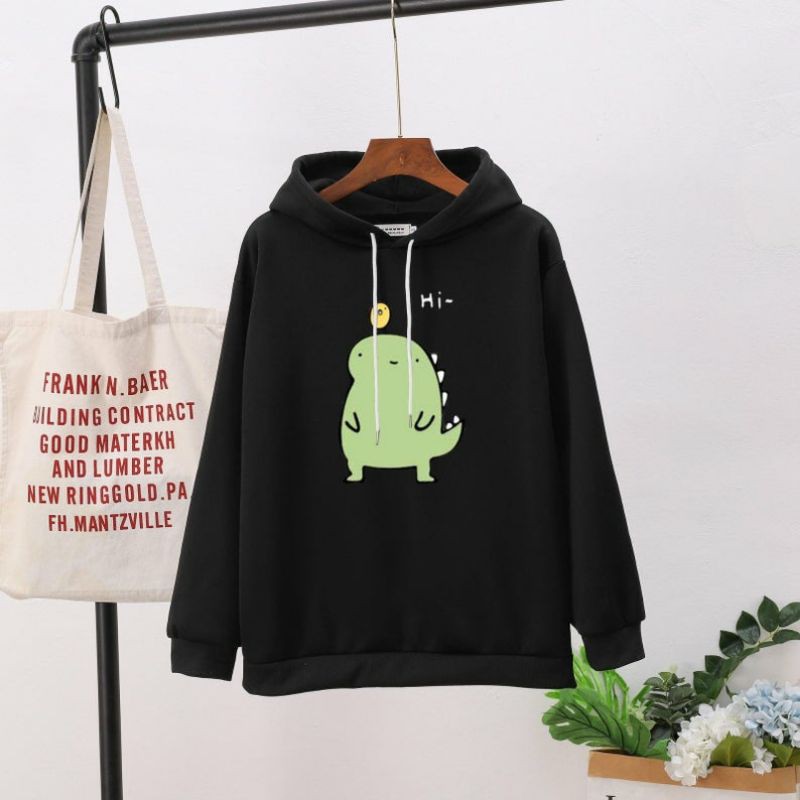 S - XXXXXL(6XL) Hoodie DINOSAUR BIGSIZE Jaket HI Dino OVERSIZE Oblong Sweatshirt Wanita Pria Jumbo Jacket Dinosaurus Hay Dino Cute