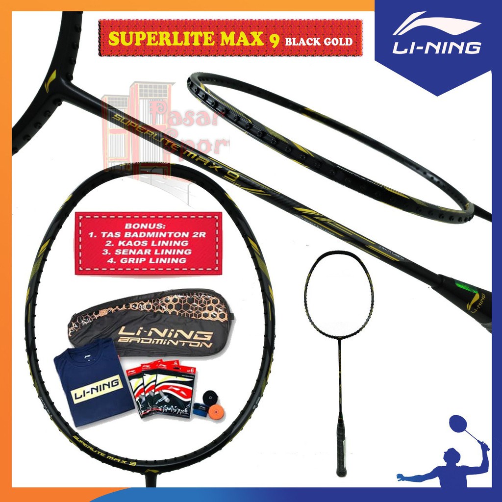 LINING SUPERLITE MAX 9 RAKET BADMINTON ORIGINAL