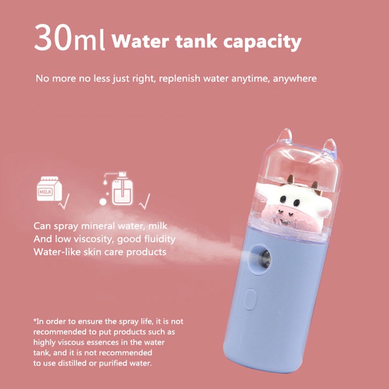 Cute Pet Nano Spray Mini Murah Wajah USB Charge Portable Pelembab Perawatan