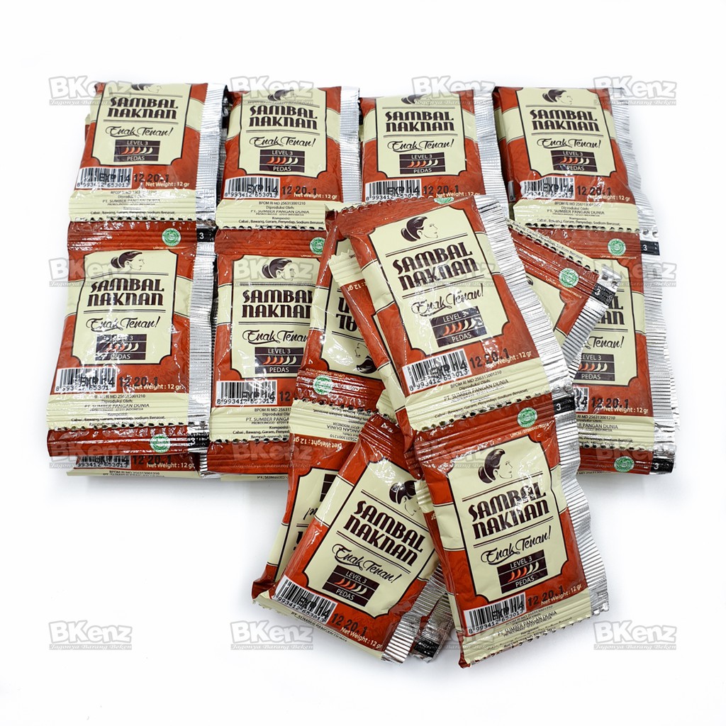 

Paket Isi 50 Sachet Naknan Sambal Bawang Nak Nan Enak Tenan