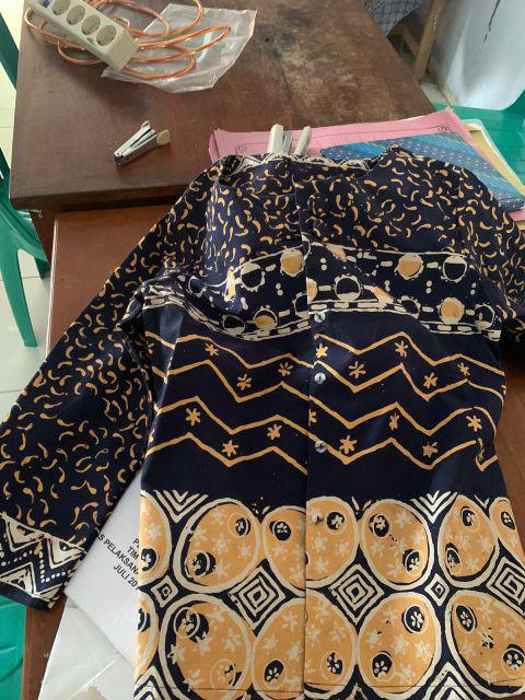 Atasan Batik Dolby Dolbi Dobby Doby Tenun Sutra Tulis Halus Katun Atbm Baron ,sarombit Atasan