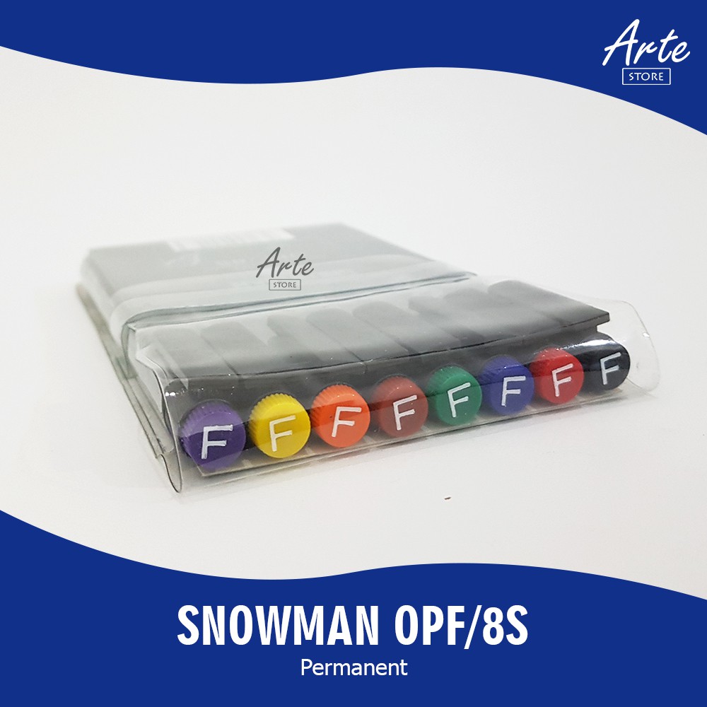 Spidol Snowman OHP OPF / OPM Set 8 Warna